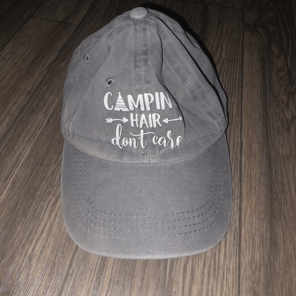 Gray Campin' Hair Don't Care Cap